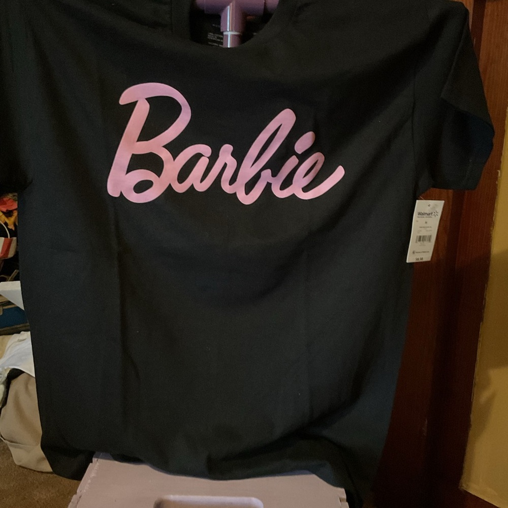 Barbie Kids Black T-Shirt with Pink Logo